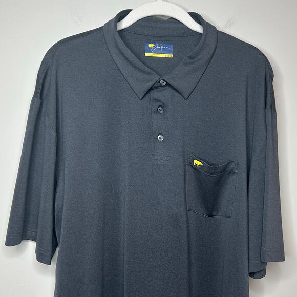 Jack Nicklaus Gray Golf Performance Polo Shirt Size XL Bear Emblem Short Sleeves - Picture 2 of 9